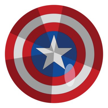 Süper kahraman kalkanı, illüstrasyon, beyaz arkaplandaki vektör.