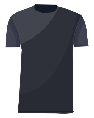 Basit siyah gömlek, illüstrasyon, beyaz arkaplanda vektör.