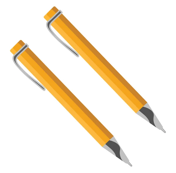 Penne Arancioni Illustrazione Vettore Sfondo Bianco — Vettoriale Stock
