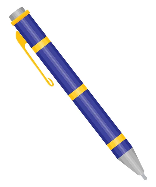 Μπλε Και Κίτρινο Μολύβι Εικονογράφηση Διάνυσμα Λευκό Φόντο — Διανυσματικό Αρχείο