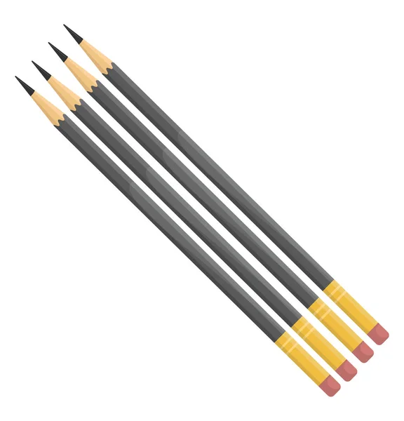 Чорні Ручки Ілюстрація Вектор Білому Тлі — стоковий вектор