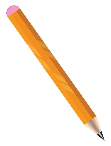 Holzgelber Stift Illustration Vektor Auf Weißem Hintergrund — Stockvektor