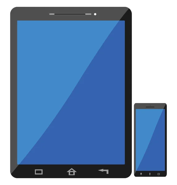 Handy Tablet Illustration Vektor Auf Weißem Hintergrund — Stockvektor