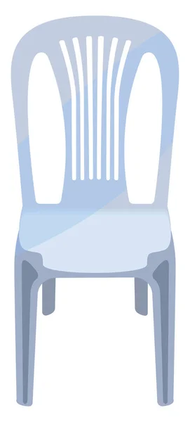 Chaise Plastique Blanc Illustration Vecteur Sur Fond Blanc — Image vectorielle