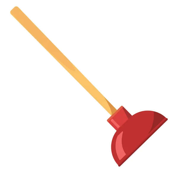 Toilet Plunger Enticsil Illustration Vector White Background — 스톡 벡터