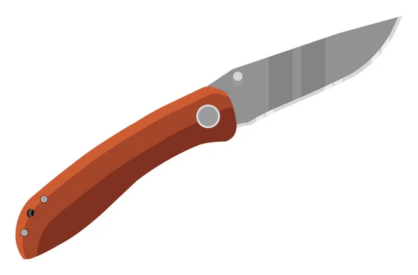 Sharp Pocket Knife Illustration Vector White Background — Stock Vector