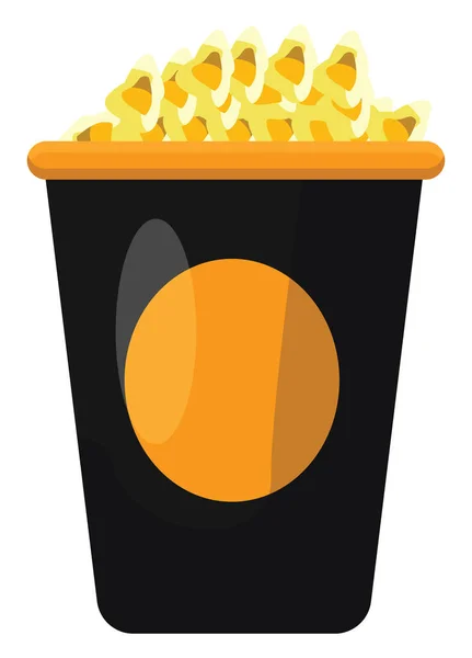 Popcorn Snack Illustration Vector White Background — Stock Vector