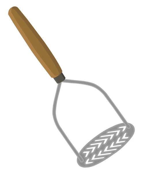 茶色のジャガイモのマスキングツール イラスト 白い背景のベクトル — ストックベクタ