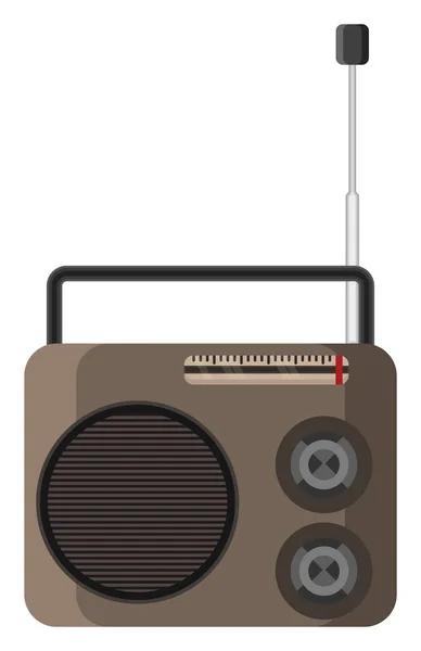 Μικρή Ραδιοσυσκευή Εικονογράφηση Διάνυσμα Λευκό Φόντο — Διανυσματικό Αρχείο