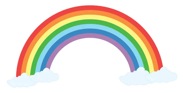 Arco Iris Colorido Ilustración Vector Sobre Fondo Blanco — Vector de stock