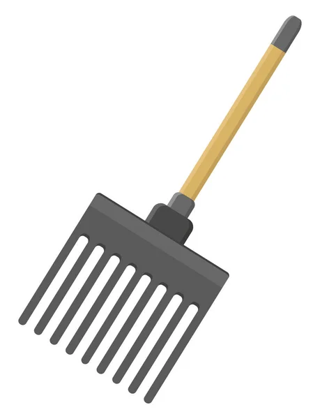 Metal Farm Rakes Illustration Vector White Background — Stock Vector