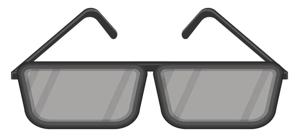 Fekete Szemüveg Illusztráció Vektor Fehér Alapon — Stock Vector