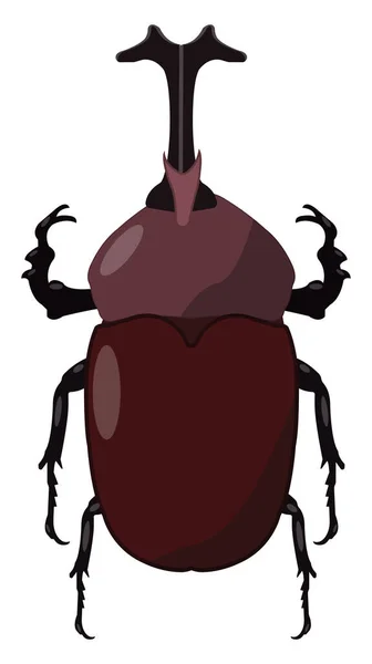 Escarabajo Rinoceronte Ilustración Vector Sobre Fondo Blanco — Archivo Imágenes Vectoriales