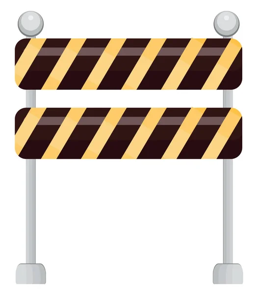 Road Barriers Illustration Vector White Background — Stock Vector
