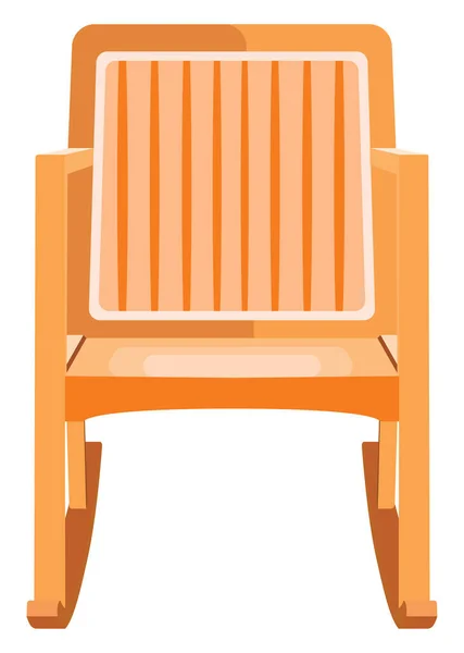 Wooden Rocking Chair Illustration Vector White Background — Stock Vector