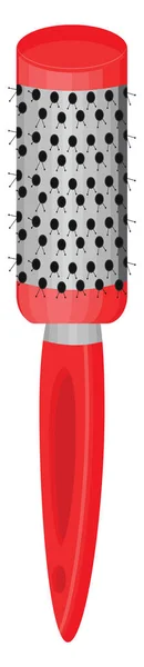 Roter Runder Kamm Illustration Vektor Auf Weißem Hintergrund — Stockvektor