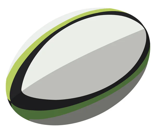 White Rugby Ball Illustration Vector White Background — Stock Vector