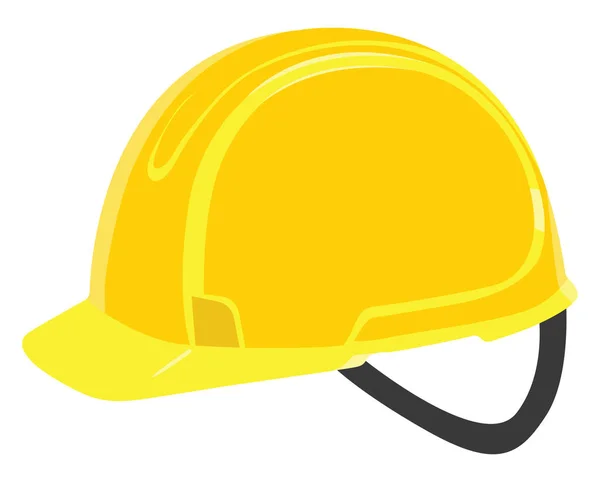 Helm Kuning Ilustrasi Vektor Pada Latar Belakang Putih - Stok Vektor
