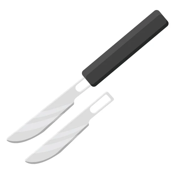 Messerwerkzeug Illustration Vektor Auf Weißem Hintergrund — Stockvektor
