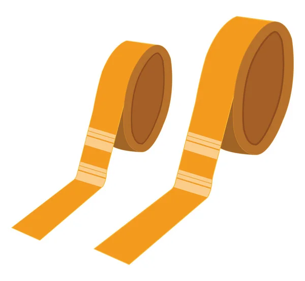 Narancssárga Scotch Szalag Illusztráció Vektor Fehér Alapon — Stock Vector