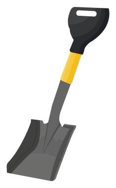 Kar küreği, illüstrasyon, beyaz arkaplandaki vektör.