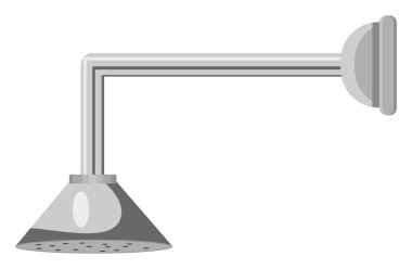 Sıcak duş, illüstrasyon, beyaz arkaplandaki vektör.