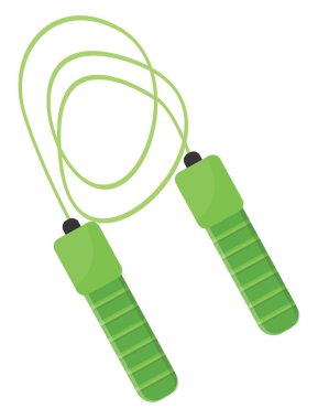 İp egzersizi, illüstrasyon, beyaz arkaplan üzerindeki vektör atlanıyor.