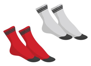 Sıcak çorap, illüstrasyon, beyaz arka planda vektör.