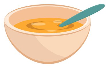 Vejetaryen çorbası, illüstrasyon, beyaz arka planda vektör..