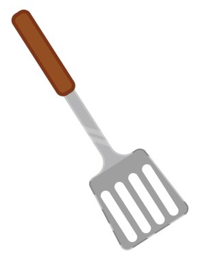 Kızartma spatula, illüstrasyon, beyaz arkaplan üzerindeki vektör.