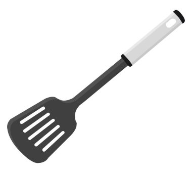 Beyaz arkaplanda delikleri, illüstrasyonu, vektörü olan kaşık.