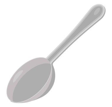 Beyaz arkaplanda kaşık kepçesi, illüstrasyon, vektör.