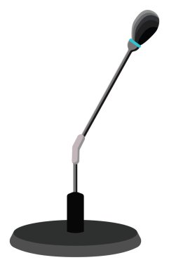 Mikrofon, illüstrasyon, beyaz arkaplan üzerindeki vektör.