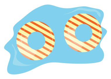 Yüzme lastikleri, illüstrasyon, beyaz zemin üzerindeki vektör.