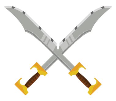 Katana kılıcı, illüstrasyon, beyaz arkaplanda vektör.