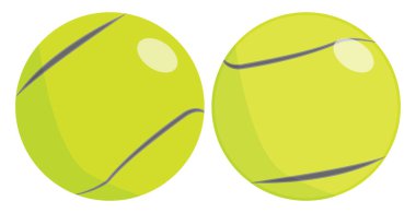 Tenis topu, illüstrasyon, beyaz zemin üzerindeki vektör.