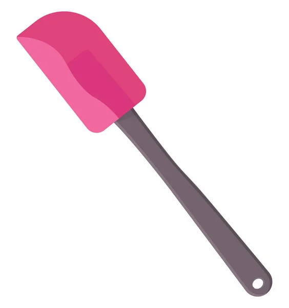 Pinkfarbener Silikonspachtel Illustration Vektor Auf Weißem Hintergrund — Stockvektor