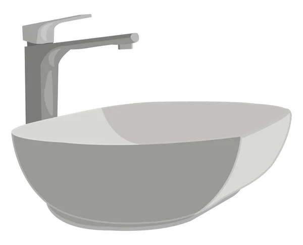 Lavabo Baño Ilustración Vector Sobre Fondo Blanco — Vector de stock