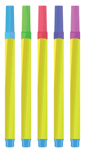 Croquis Crayons Couleur Illustration Vecteur Sur Fond Blanc — Image vectorielle