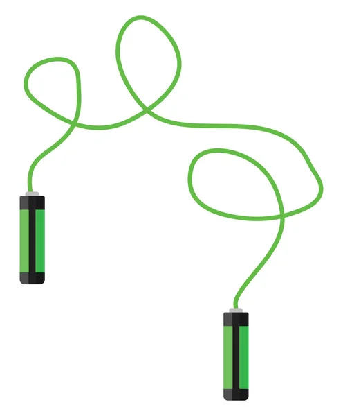 緑のスキップロープ イラスト 白い背景のベクトル — ストックベクタ