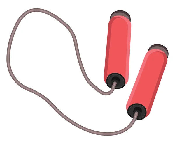 赤いスキップロープイラスト白い背景のベクトル — ストックベクタ