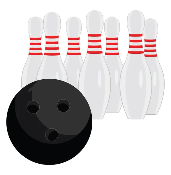 Bowling Utrustning Illustration Vektor Vit Bakgrund — Stock vektor