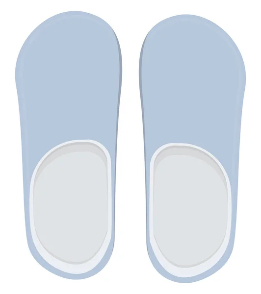 White Slippers Illustration Vector White Background — Stock Vector