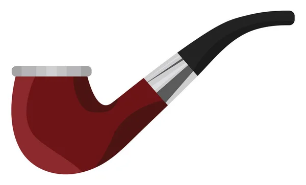 Красная Дымовая Труба Иллюстрация Вектор Белом Фоне — стоковый вектор