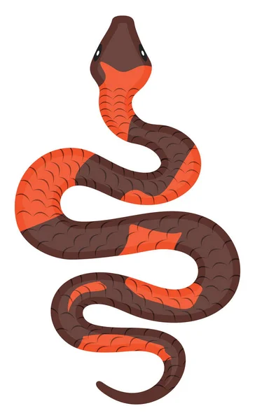 Giftige Schlange Illustration Vektor Auf Weißem Hintergrund — Stockvektor