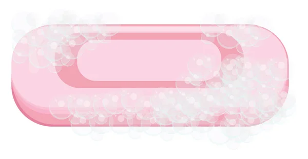 粉红脸肥皂 白色背景上的矢量 — 图库矢量图片