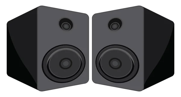 Schwarze Stereoanlage Illustration Vektor Auf Weißem Hintergrund — Stockvektor