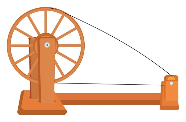 Roue Bois Illustration Vecteur Sur Fond Blanc — Image vectorielle