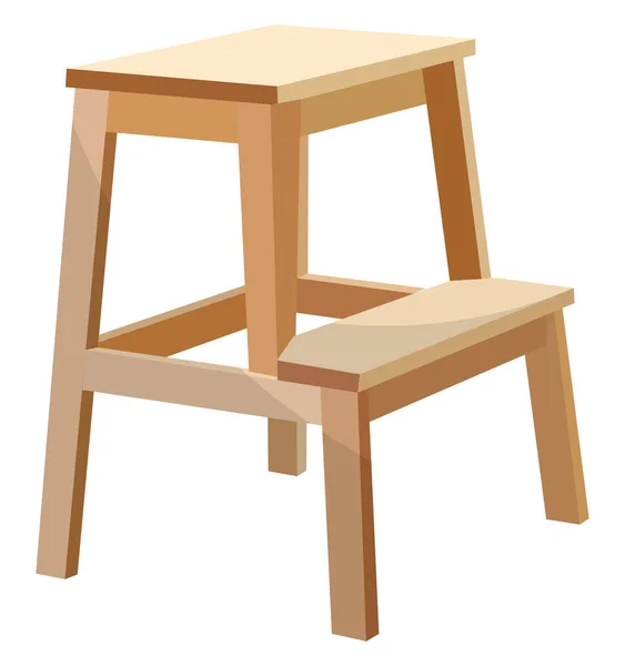 Tabouret Avec Repose Pieds Illustration Vecteur Sur Fond Blanc — Image vectorielle