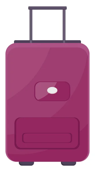 ピンクのスーツケースイラスト白い背景のベクトル — ストックベクタ